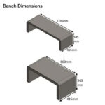 bench dimensions bonfire