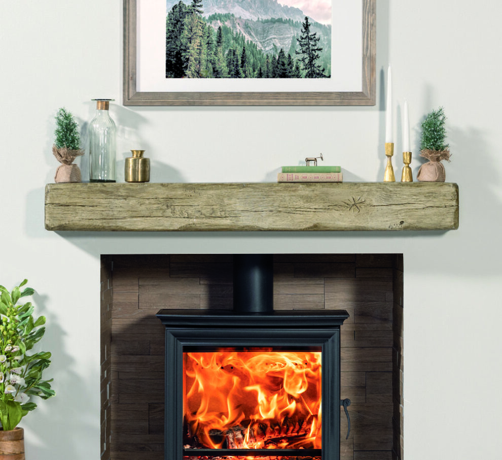 Curated visual reference: Picture Idea: Deep Character Non Combustible Timber Effect Fireplace Beam