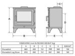 Chesneys Shoreditch 5 Mk3 Stove Dimensions