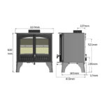 hunter herald 8 double door log burner