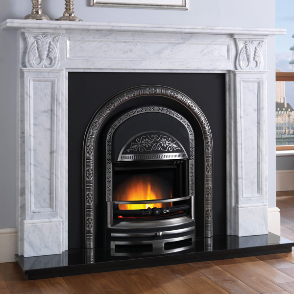 Cast Tec Verona Corinthian Carrara Marble Fireplace CU