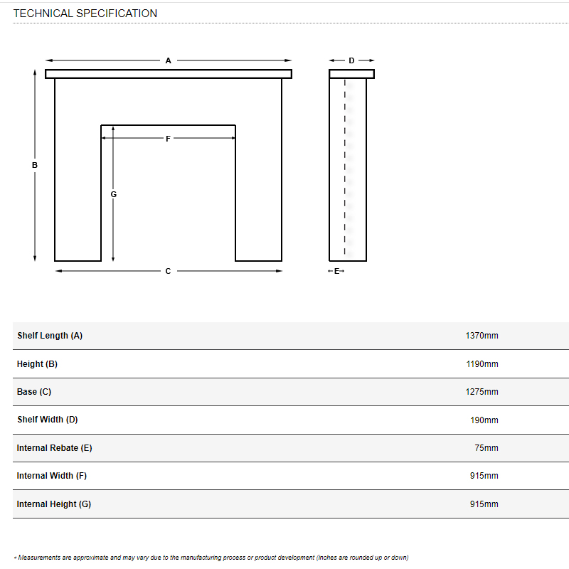 cast tec coniston dimensions