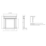 catalonia fireplace dimensions