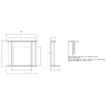 elda fireplace dimensions