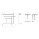 mertola fireplace dimensions