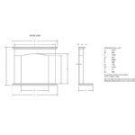moncado fireplace dimensions