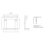 toledo fireplace dimensions