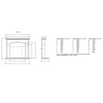 viana fireplace surround dimensions