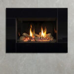 Gazco Riva2 500 Balanced Flue Icon XS Grey Wall Roomset 1
