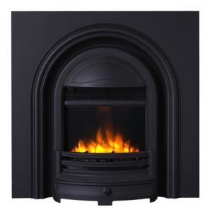 Royal Black Cast Iron Electric Fireplace Insert