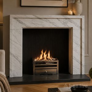 Stockholm 52" Volakas Marble Fireplace Surround