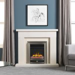 Charlton Jenrick 4D Ecoflame 16 Black Silver Pewter Square Cast Fascia