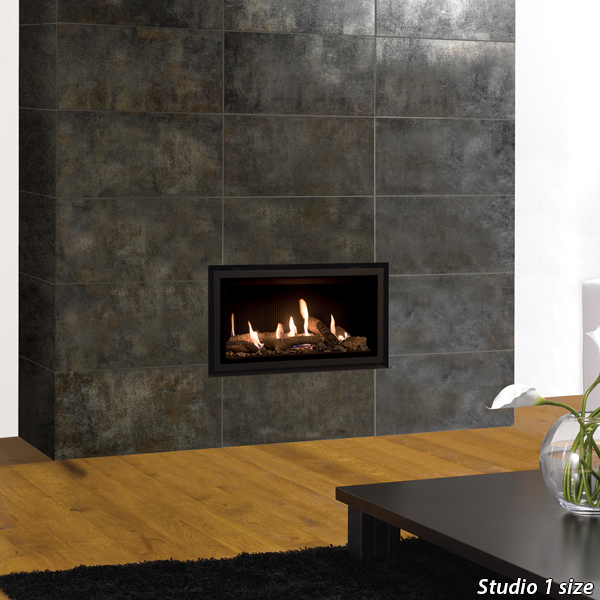 Gazco Studio 1 Edge Black Reeded Logs Main