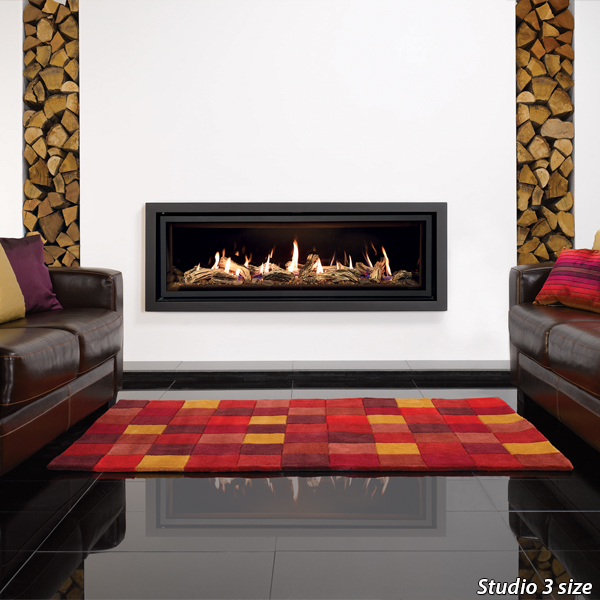 Gazco Studio 3 Profil Balanced Flue Log Effect