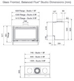 Gazco Studio Balanced Flue Gas Fire Sizes 1
