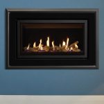 Gazco Studio Slimline 1 Zero Clearance Black Glass Logs MAIN
