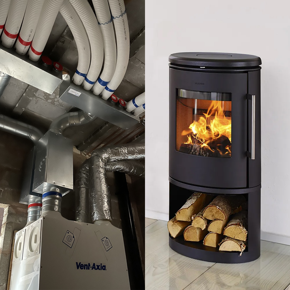 mvhr wood burning stove systems