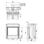 barbas gas fire 70 60 dimensions