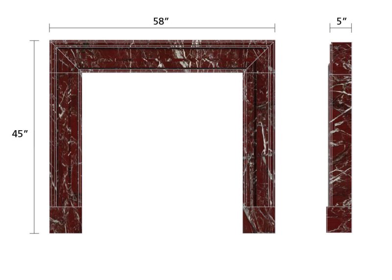 58 deluxe bolection rosso levanto drawing