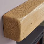 geocast classic light oak fireplace beam