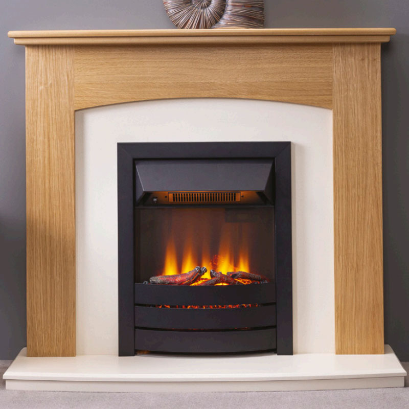 Poppy Painted / Solid Oak Fireplace Surround — Bonfire