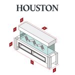 houston fireplace dimensions