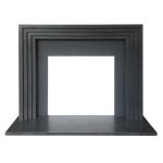 007 honed black granite fireplace surround