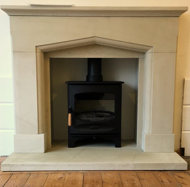 Bath Stone surround and stove 1 scaled