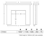 Cast Tec Chilton Fireplace Sizes