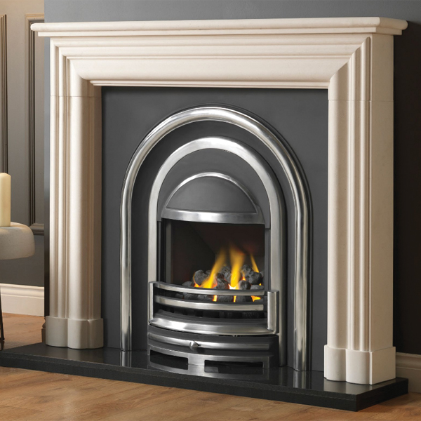 Cast Tec Flat Kensington Limestone Fireplace CU