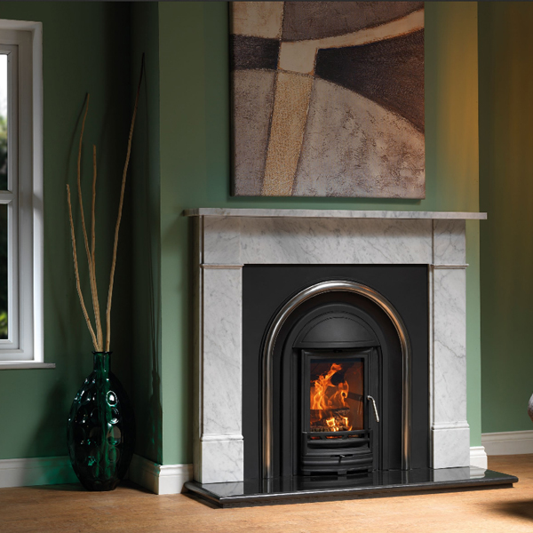 Cast Tec Flat Victorian Carrara Marble Fireplace CU1