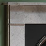 Cast Tec Flat Victorian Carrara Marble Fireplace CU2