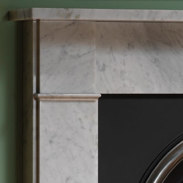 Cast Tec Flat Victorian Carrara Marble Fireplace CU2