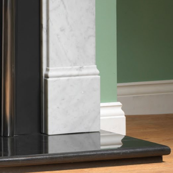 Cast Tec Flat Victorian Carrara Marble Fireplace CU3