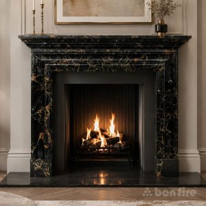 Salisbury Bolection 58" Golden Portoro Marble Fireplace Surround
