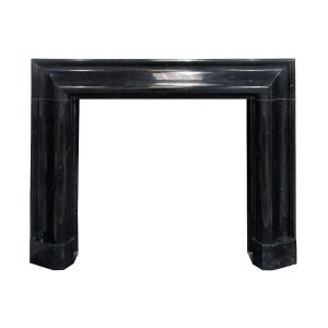 aztec bolection nero marquina marble fireplace surround