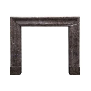 brown emperador marble fireplace surround