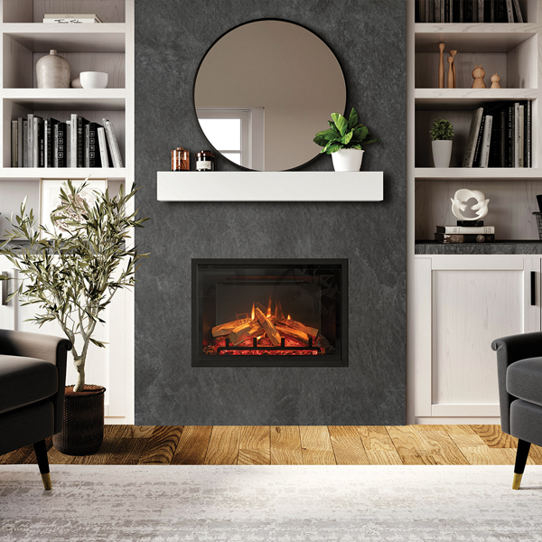 eMotiv 64 Electric Fire Grey Wall Raised Up