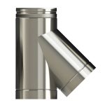 midtherm 45 degree tee stainless twin wall
