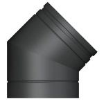 midtherm twin wall black 45 degree elbow