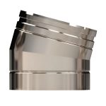 15 deg elbow twin wall stainless