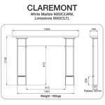 claremont fireplace dimensions