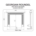 georgian roundel fireplace dimensions