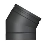 midtherm twin wall black elbow 30 degree