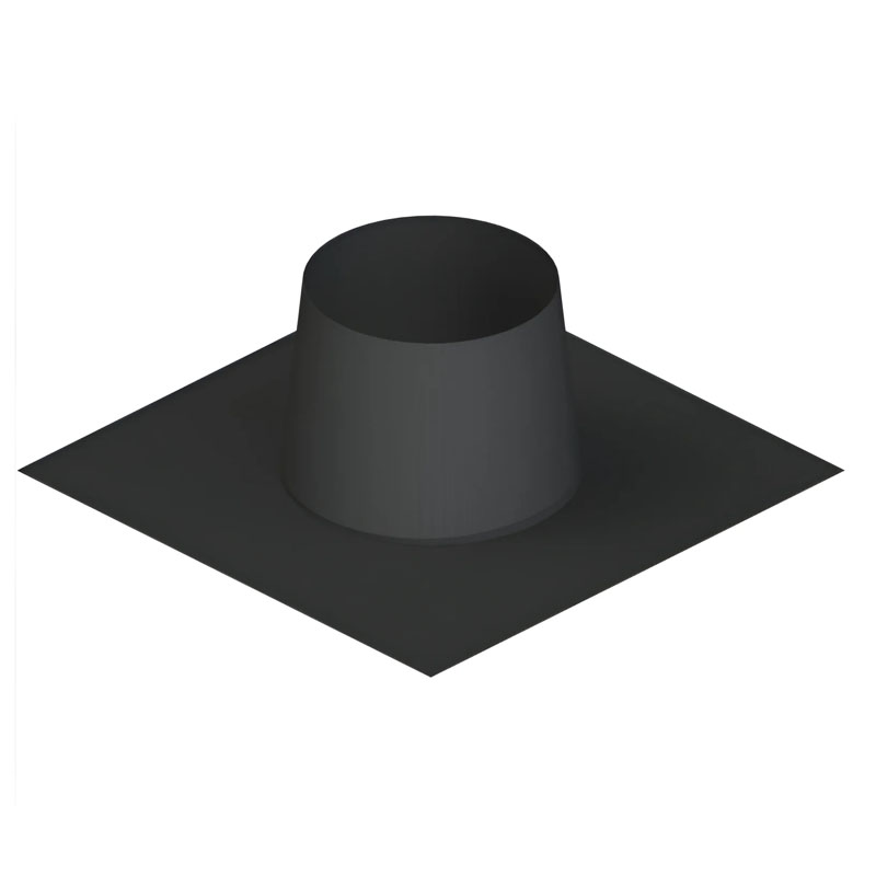 twin wall aluminium flat roof flashing black
