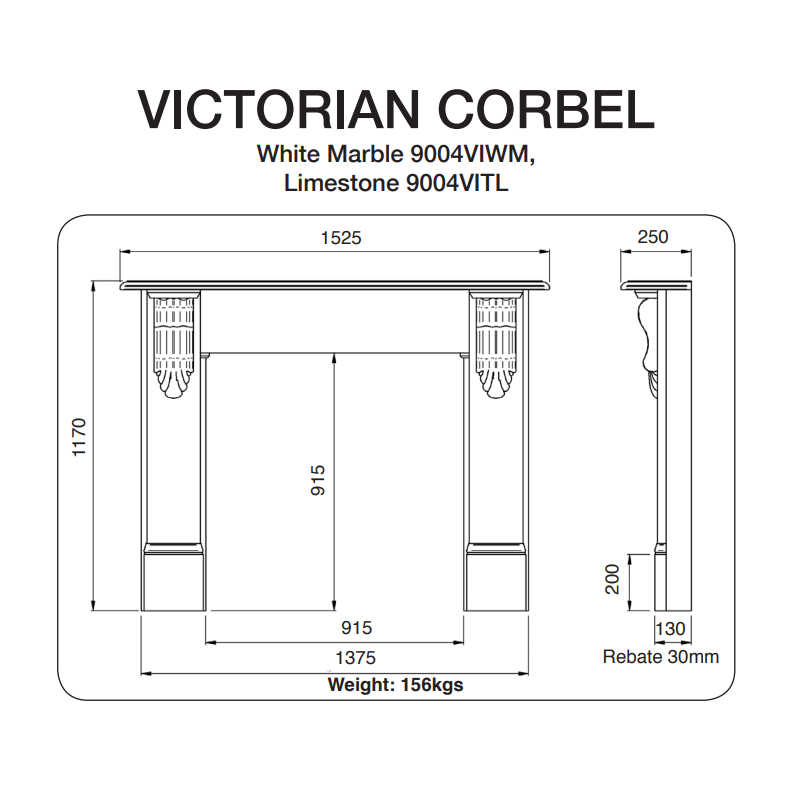 victorian corbel fireplace dimensions
