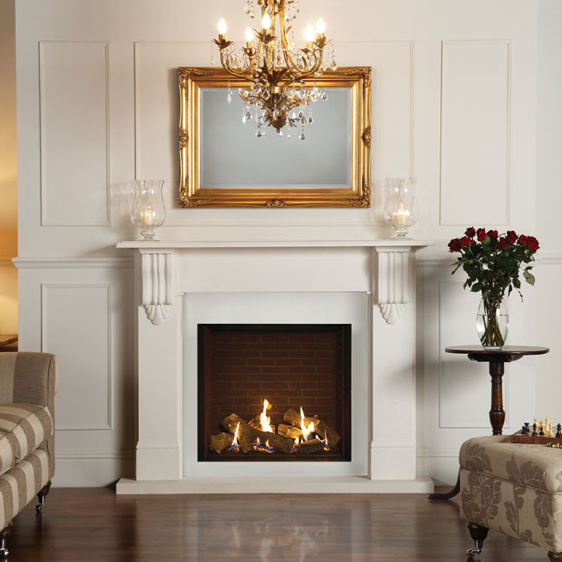 victorian corbel fireplace with inset fire