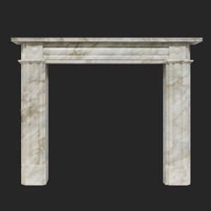 Regency Bullseye Dolomite Gold Natural Marble Fireplace Surround
