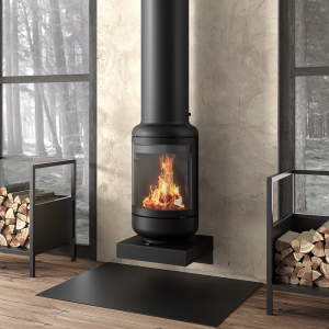 Rocal Vesta Frontal Wall Mounted Wood Burning Stove
