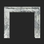 bolection arabescato polished marble fireplace surround